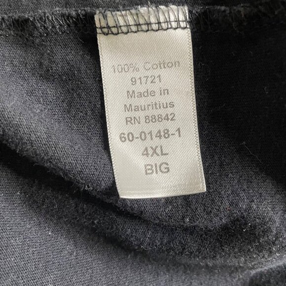 Kingsize Black Burnout T Shirt u Size 4XL Very Soft Top u - Picture 8 of 9